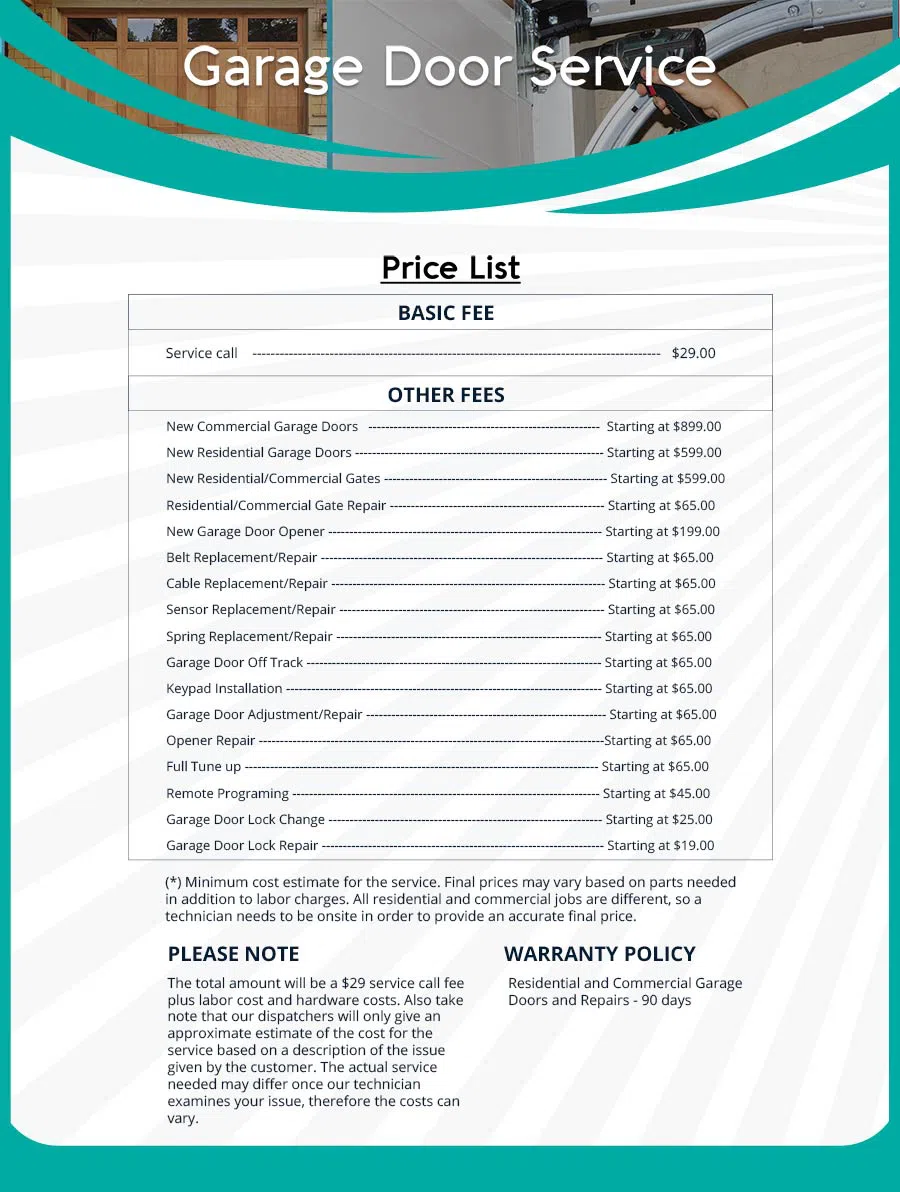 Garage Door Mobile Service Repair Long Beach, CA 562-553-0074